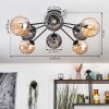 Koyoto Plafondlamp, Kogellampje 85 cm Amber, Rookkleurig, 8-lichts