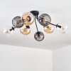 Koyoto Plafondlamp, Kogellampje 85 cm Amber, Duidelijk, Rookkleurig, 8-lichts