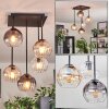 Koyoto Plafondlamp, Kogellampje Amber, Duidelijk, Rookkleurig, 5-lichts