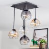 Koyoto Plafondlamp, Kogellampje Amber, Duidelijk, Rookkleurig, 5-lichts