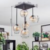 Koyoto Plafondlamp, Kogellampje Amber, Duidelijk, 5-lichts
