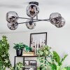 Ripoll Plafondlamp, Kogellampje Rookkleurig, 6-lichts