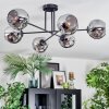 Ripoll Plafondlamp, Kogellampje Rookkleurig, 6-lichts