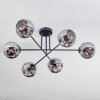 Ripoll Plafondlamp, Kogellampje Rookkleurig, 6-lichts