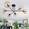 Ripoll Plafondlamp, Kogellampje Amber, Duidelijk, 6-lichts
