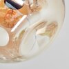 Ripoll Plafondlamp, Kogellampje Amber, Duidelijk, 6-lichts