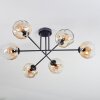 Ripoll Plafondlamp, Kogellampje Amber, Duidelijk, 6-lichts