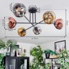 Ripoll Plafondlamp, Kogellampje Chroom, Goud, Duidelijk, Koperkleurig, Rookkleurig, 6-lichts