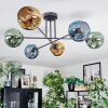 Ripoll Plafondlamp, Kogellampje Blauw, Goud, Groen, 6-lichts