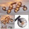 Koyoto Plafondlamp, Kogellampje Rookkleurig, 10-lichts