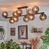Koyoto Plafondlamp, Kogellampje Rookkleurig, 10-lichts