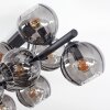 Koyoto Plafondlamp, Kogellampje Rookkleurig, 10-lichts