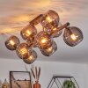Koyoto Plafondlamp, Kogellampje Rookkleurig, 10-lichts