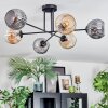 Ripoll Plafondlamp, Kogellampje Amber, Rookkleurig, 6-lichts
