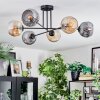 Ripoll Plafondlamp, Kogellampje Amber, Rookkleurig, 6-lichts