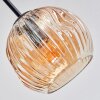 Ripoll Plafondlamp, Kogellampje Amber, Rookkleurig, 6-lichts