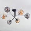 Ripoll Plafondlamp, Kogellampje Amber, Rookkleurig, 6-lichts