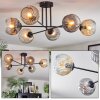 Ripoll Plafondlamp, Kogellampje Amber, Duidelijk, Rookkleurig, 6-lichts