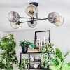 Ripoll Plafondlamp, Kogellampje Amber, Duidelijk, Rookkleurig, 6-lichts