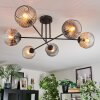 Ripoll Plafondlamp, Kogellampje Amber, Duidelijk, Rookkleurig, 6-lichts