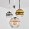 Koyoto Hanglamp, Kogellampje, Cluster hanglamp Amber, Goud, Duidelijk, Rookkleurig, 4-lichts