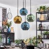 Ripoll Hanglamp, Kogellampje, Cluster hanglamp Blauw, Goud, Groen, 4-lichts