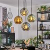 Ripoll Hanglamp, Kogellampje, Cluster hanglamp Blauw, Goud, Groen, 4-lichts
