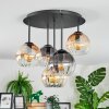 Koyoto Plafondlamp, Kogellampje 45 cm Amber, Duidelijk, Rookkleurig, 5-lichts