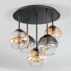 Koyoto Plafondlamp, Kogellampje 45 cm Amber, Duidelijk, Rookkleurig, 5-lichts