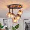 Koyoto Plafondlamp, Kogellampje 45 cm Amber, Duidelijk, Rookkleurig, 5-lichts