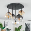 Koyoto Plafondlamp, Kogellampje 45 cm Amber, Duidelijk, Rookkleurig, 5-lichts
