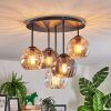 Koyoto Plafondlamp, Kogellampje 45 cm Amber, Duidelijk, Rookkleurig, 5-lichts