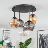 Koyoto Plafondlamp, Kogellampje 45 cm Amber, Duidelijk, Rookkleurig, 5-lichts