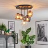 Koyoto Plafondlamp, Kogellampje 45 cm Amber, Duidelijk, Rookkleurig, 5-lichts