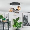 Koyoto Plafondlamp, Kogellampje 45 cm Amber, Duidelijk, Rookkleurig, 5-lichts