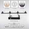 Koyoto Hanglamp, Kogellampje, Hanglamp Amber, Duidelijk, Rookkleurig, 4-lichts