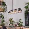 Koyoto Hanglamp, Kogellampje, Hanglamp Amber, Duidelijk, Rookkleurig, 4-lichts