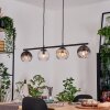 Koyoto Hanglamp, Kogellampje, Hanglamp Amber, Duidelijk, Rookkleurig, 4-lichts