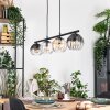 Koyoto Hanglamp, Kogellampje, Hanglamp Amber, Duidelijk, Rookkleurig, 4-lichts
