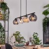 Koyoto Hanglamp, Kogellampje, Hanglamp Amber, Duidelijk, Rookkleurig, 4-lichts