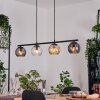 Koyoto Hanglamp, Kogellampje, Hanglamp Amber, Duidelijk, Rookkleurig, 4-lichts