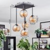 Koyoto Plafondlamp, Kogellampje Amber, 5-lichts