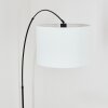 Bassagoda Staande lamp, Booglampen Zwart, 1-licht, Stoffen lampenkap