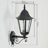 Hongkong Wandlamp voor buiten, Wandlamp Zwart, 1-licht