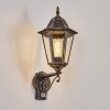 Hongkong Wandlamp voor buiten, Wandlamp Bruin, Goud, 1-licht, Bewegingsmelder