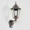 Hongkong Wandlamp voor buiten, Wandlamp Bruin, Goud, 1-licht, Bewegingsmelder
