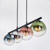Gastor Hanglamp, Kogellampje, Hanglamp Blauw, Chroom, Groen, Duidelijk, Koperkleurig, Rookkleurig, 4-lichts