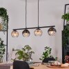 Koyoto Hanglamp, Kogellampje, Hanglamp Amber, Duidelijk, Rookkleurig, 4-lichts