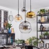 Ripoll Hanglamp, Kogellampje, Cluster hanglamp Amber, Chroom, Goud, Duidelijk, Rookkleurig, 4-lichts