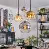 Ripoll Hanglamp, Kogellampje, Cluster hanglamp Amber, Chroom, Goud, Duidelijk, Rookkleurig, 4-lichts